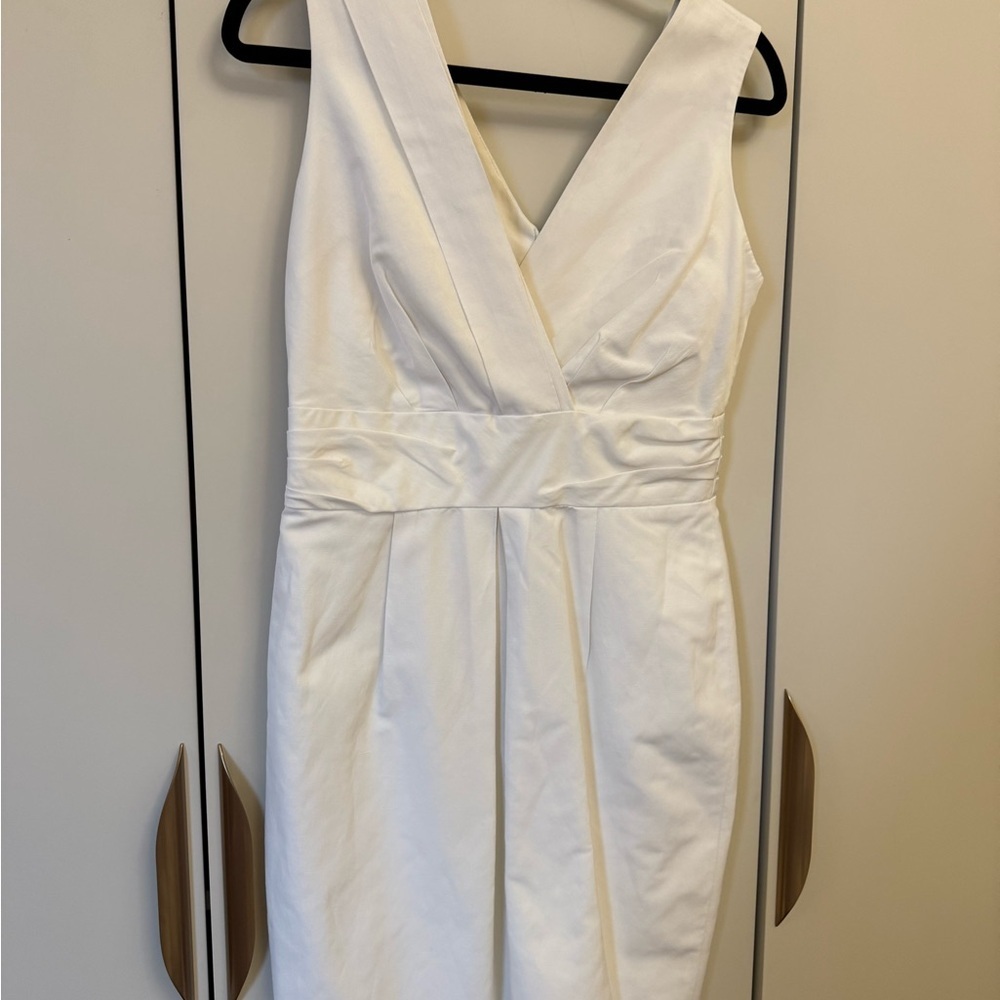 White Dress Canadian Designer Iris Setlakwe Elegant Bridal, Rehearsal Dinner, - Picture 4 of 7
